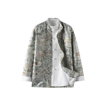 XUANSHENG Jackets Coats Men's Light Blue