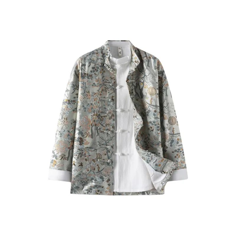 XUANSHENG Jackets Coats Men's Light Blue-0