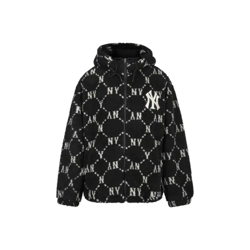 MLB Old Flower Velvet Jackets Unisex Black