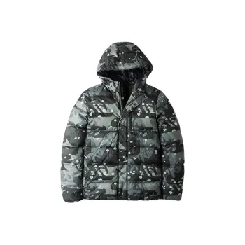Timberland Down Jacket Men's Gray Camouflage