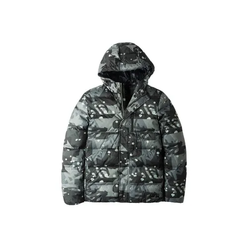 Timberland Down Jacket Men's Gray Camouflage