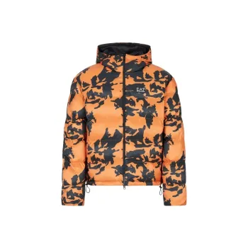 EMPORIO ARMANI EA7 FW22 Puffer Jacket Men's Orange
