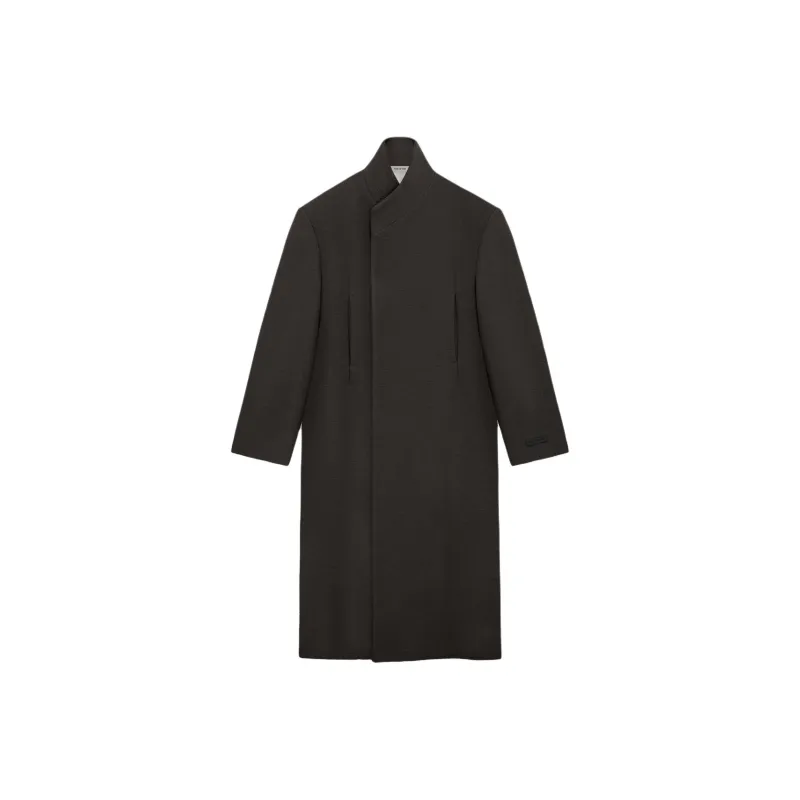 Fear Of God SS24 Season 8 Collection Boiled Wool Stand Collar Overcoat Coat Men's Black/Black-0