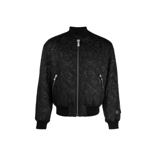 VERSACE Baroque Cloquet Zipped Bomber Jacket