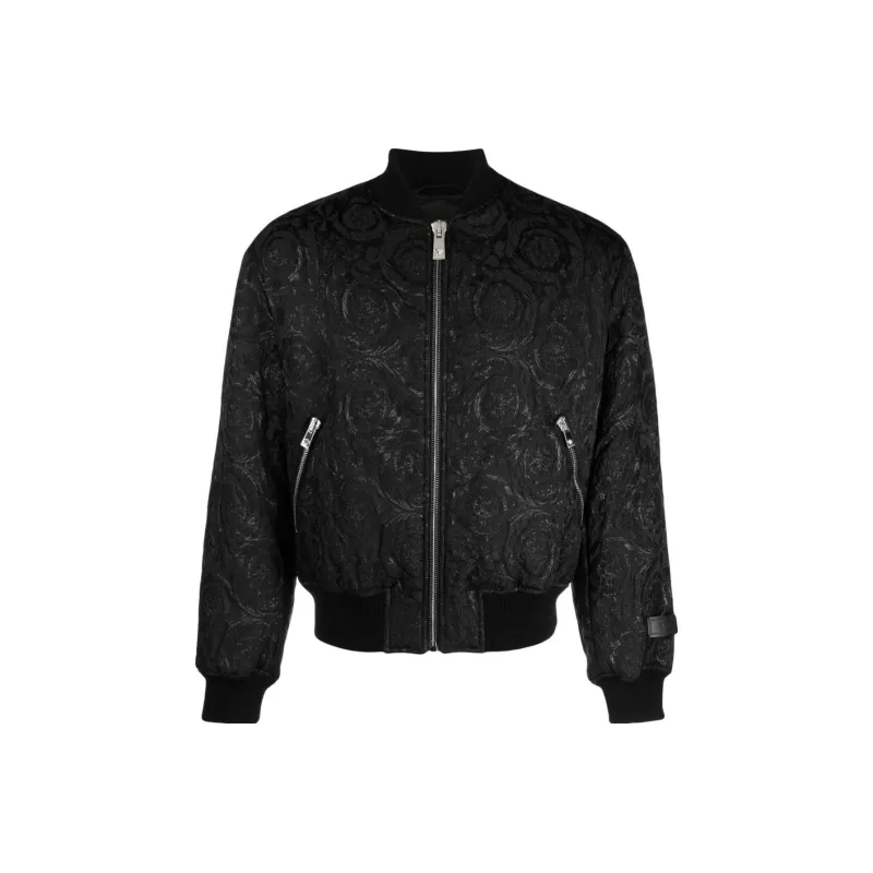VERSACE Baroque Cloquet Zipped Bomber Jacket-0