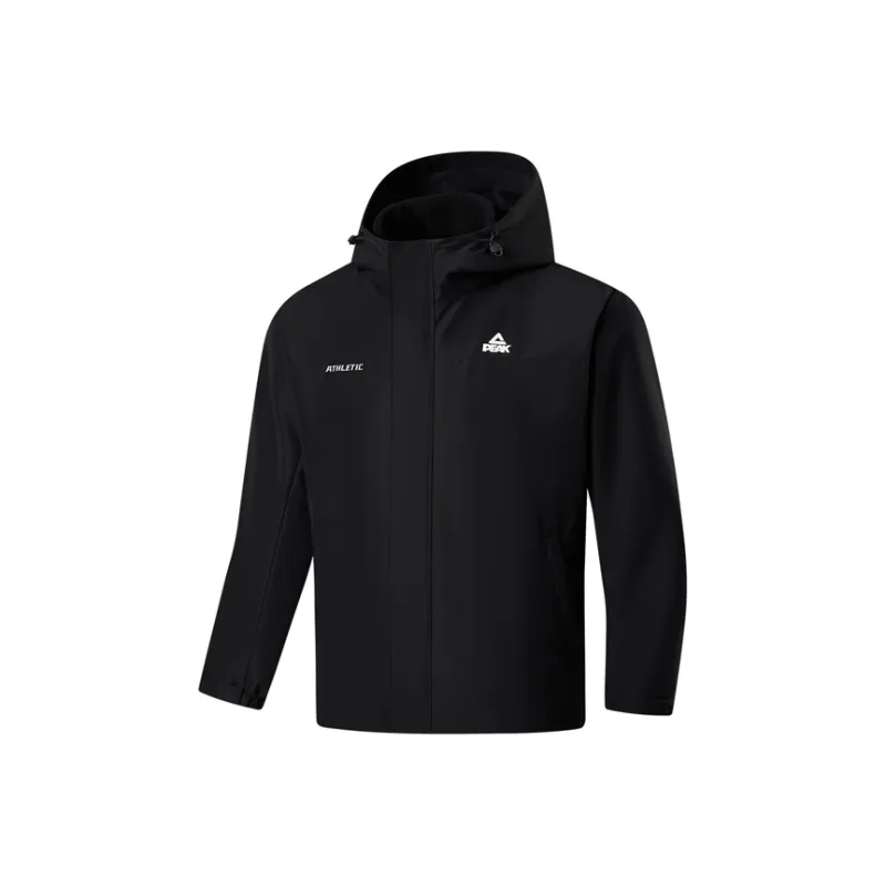 PEAK Windbreaker Jacket Trench Coat Men's Black-0