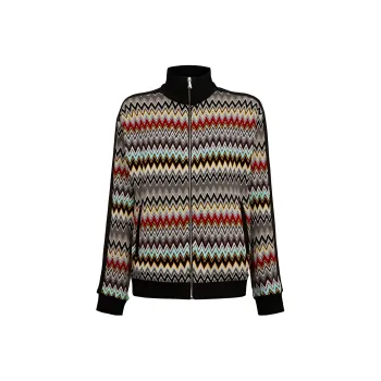 MISSONI Zigzag Roll Neck Zipped Sweatshirt