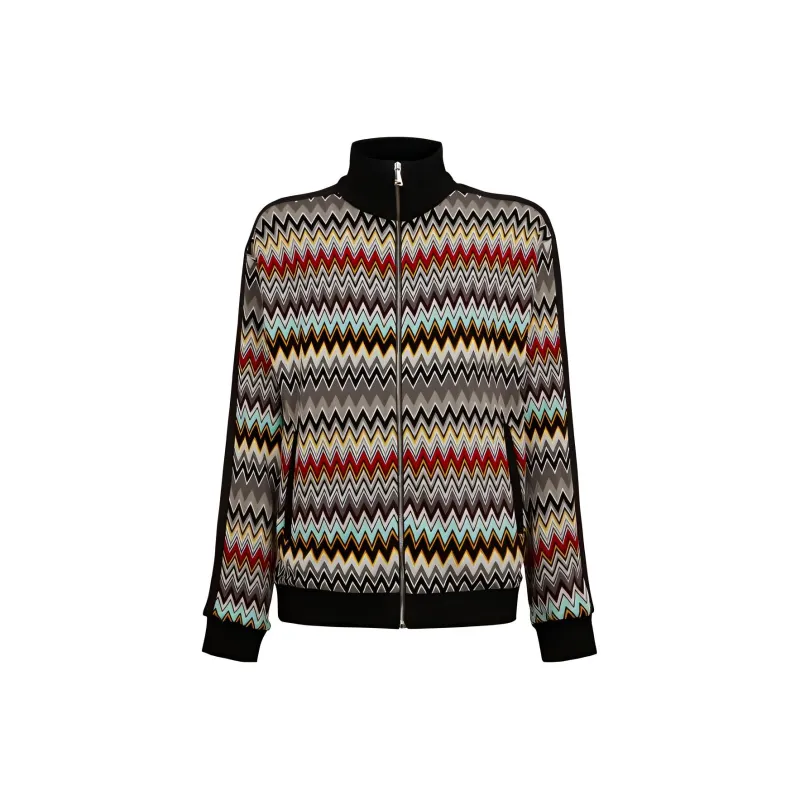MISSONI Zigzag Roll Neck Zipped Sweatshirt-0
