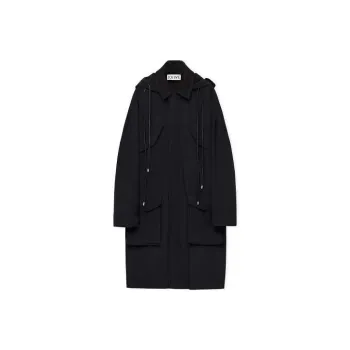 LOEWE Long Sleeved Hooded Drawstring Parka