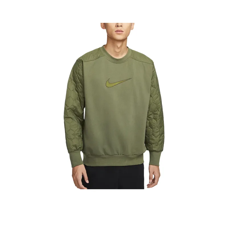 Nike Dri FIT Standard Issue Sweatshirt Men's Medium Olive Green-0