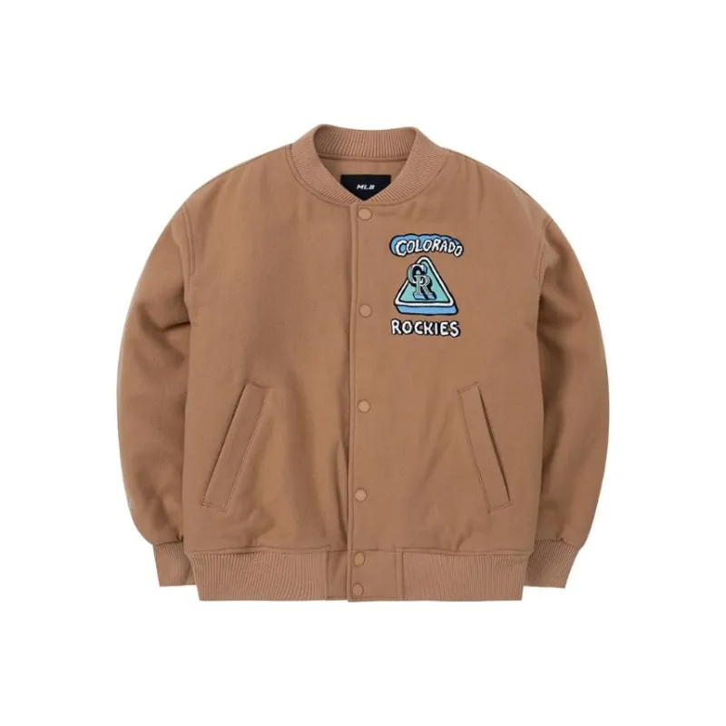 MLB Baseball Jacket Unisex Brown-0