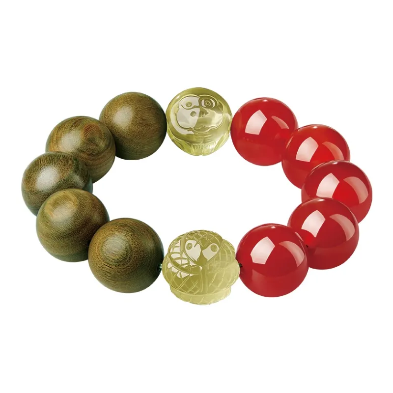 SGE Green Sandalwood Wooden Bracelets Men's-9