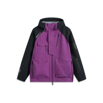 LiNing Waterproof And Windproof Windbreaker Jacket Unisex Space Purple