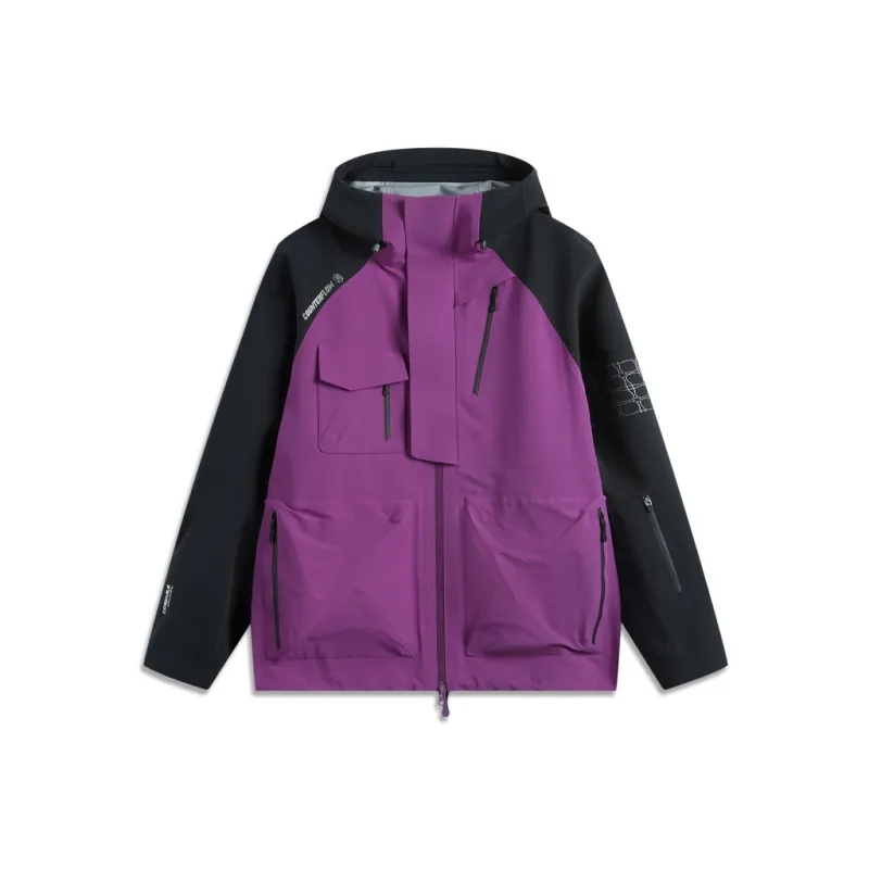 LiNing Waterproof And Windproof Windbreaker Jacket Unisex Space Purple-0