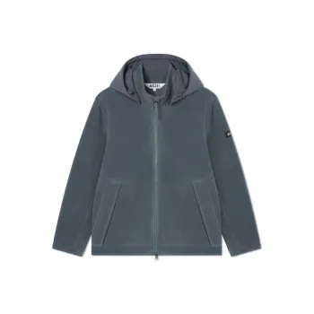 AIGLE Velvet-feel Coat Men's Squa Blue Gray