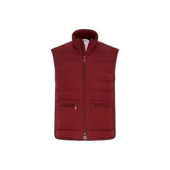 THOM BROWNE Funnel neck Down Gilet