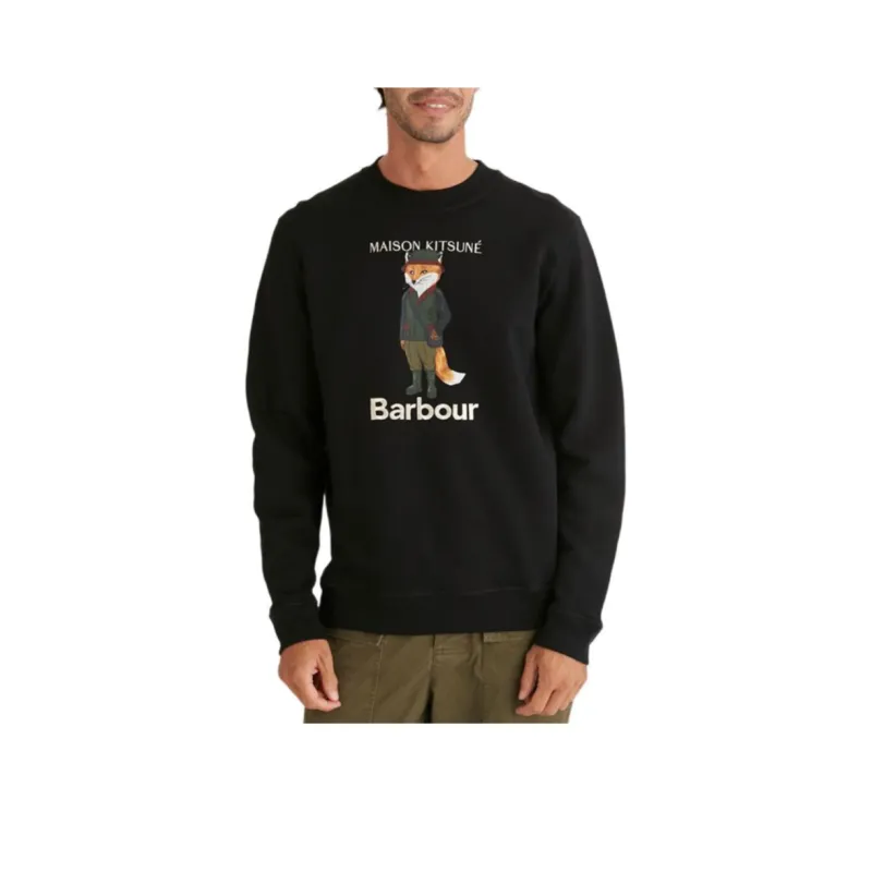 BARBOUR x Maison Kitsune Sweatshirt Men's Black-0