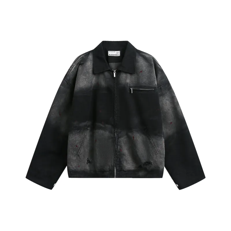 WLNEXT Loose And Trendy Denim Jacket With A Cool And Edgy Street Style Unisex-0