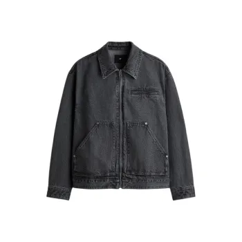 H&M Denim Jacket Men's Dark Denim Gray