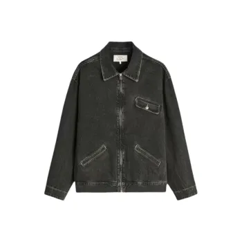 ZARA Denim Jackets Men Black