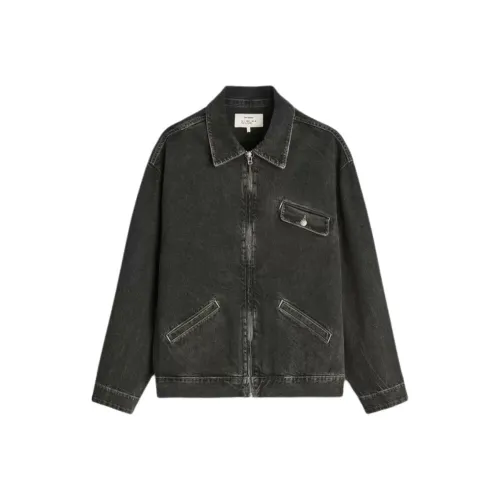 ZARA Denim Jackets Men Black
