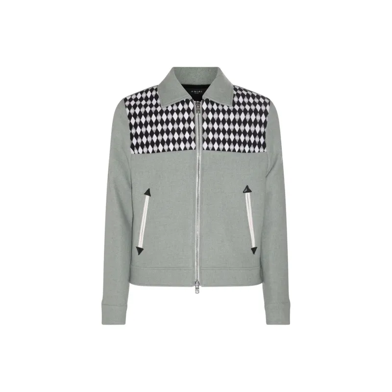 AMIRI Monogram-Jacquard Zip Up Jacket-0