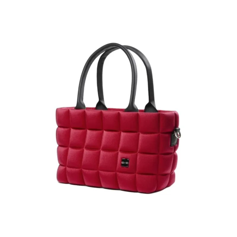 BPRIME Oxford Tote Bag, Shopping Bag, Shoulder Bag, Handbag Small Size Women's Red-2