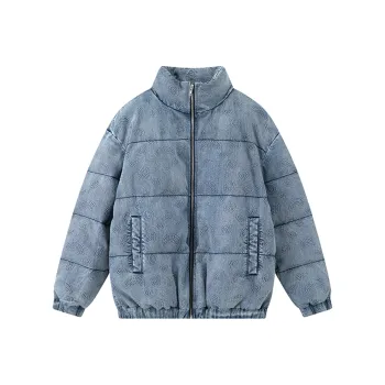 SPRAYGROUND Down Jacket Unisex Denim Blue