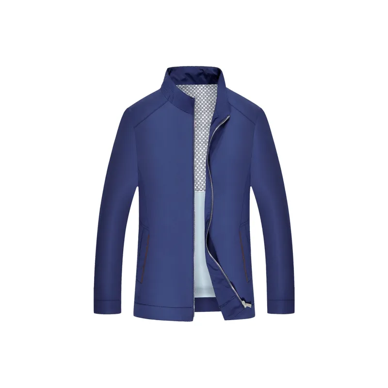 H YXIANG Jackets Men Dark Blue-0