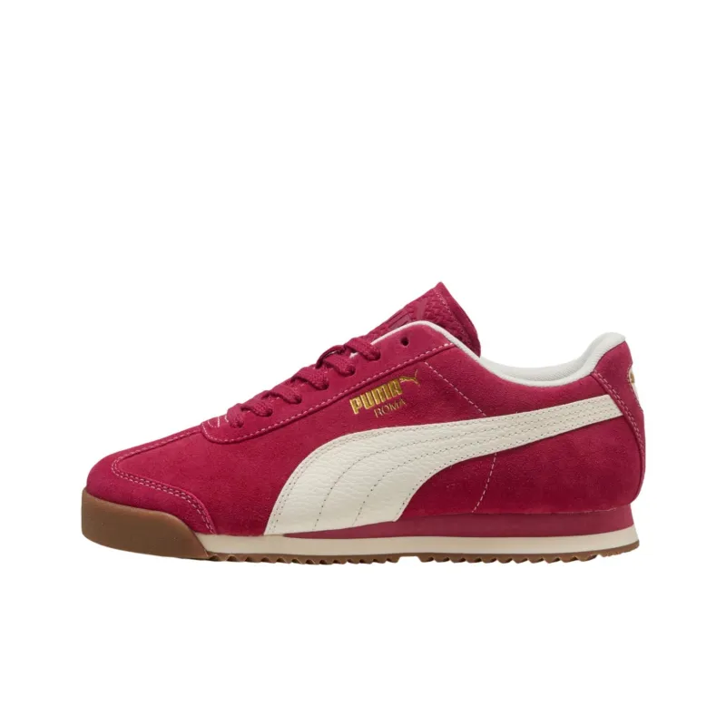PUMA Roma Anti Slip Wear Resistant Low Top Casual Shoes Unisex Red-0