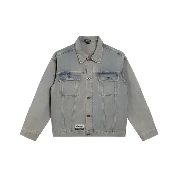 Jeep Pasture Horse Lifestyle Denim Jacket Unisex Vintage Blue