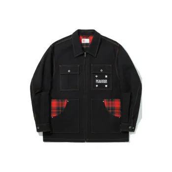 LiNing x PLEASURES Denim Jacket Men Black
