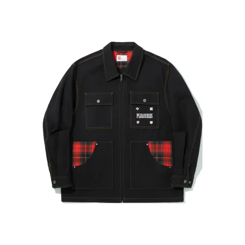 LiNing x PLEASURES Denim Jacket Men Black