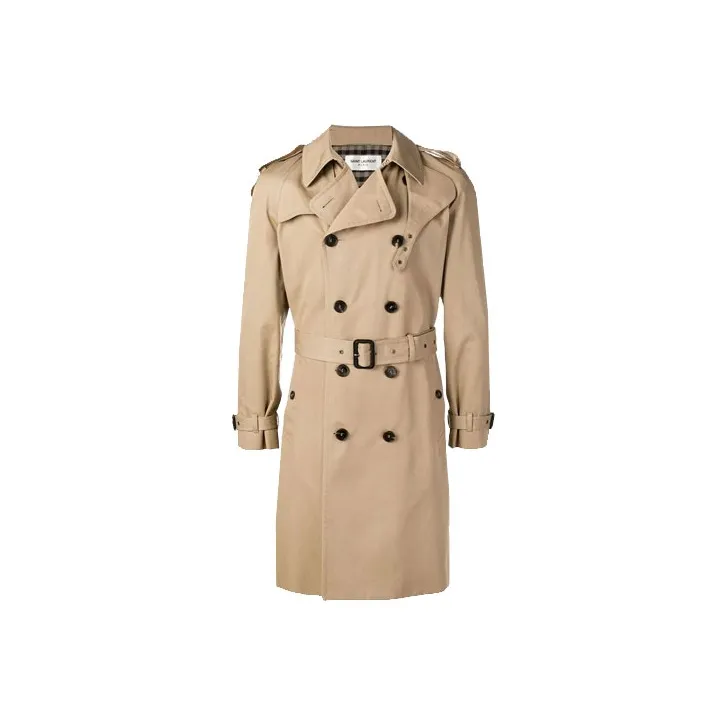 SAINT LAURENT Trench Coat Men's Sand-0