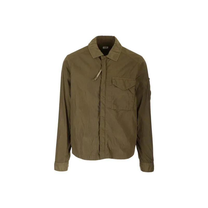 C.P.Company Lens Detailed Curved Hem Overshirt-0