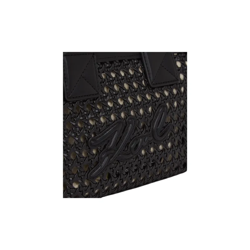 KARL LAGERFELD K/SKUARE Polyurethane Tote Bag, Shopping Bag, Handbag Trumpets Women's Black-2