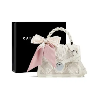 CAEISL&KCIEL PU Polyurethane Synthetic Leather Crossbody One Shoulder Handbag Regular Women's Diamond Pattern White