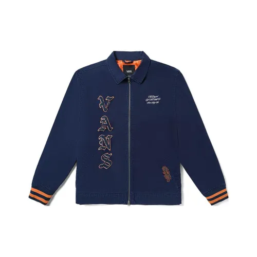Vans Elder Station Jackets Men Dark Blue