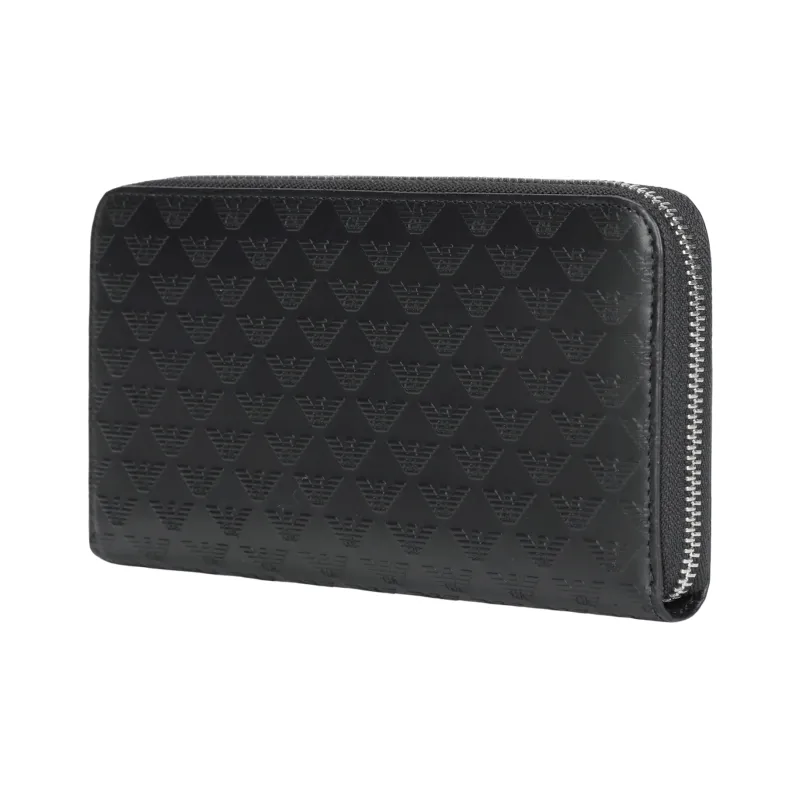 EMPORIO ARMANI Leather Wallet Unisex Black-1