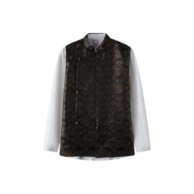 XUANSHENG Vests Men Brown-0