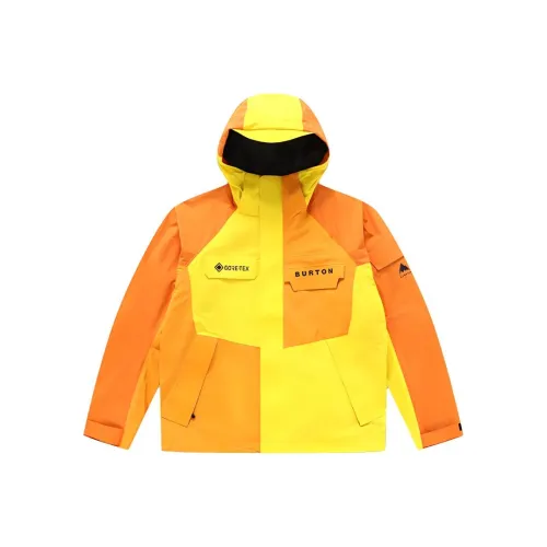 BURTON Outdoor Hiking Breathable Warm Windproof And Waterproof Water-Repellent Windbreaker Jacket Unisex Yellow