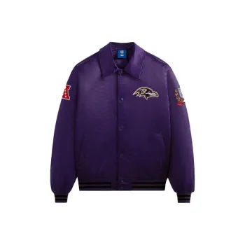 KITH X Nfl Ravens Satin Bomber Jacket