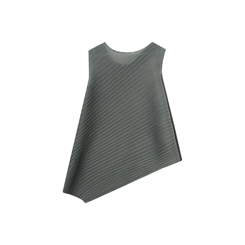 THE SEA LIFE 25 Summer Irregular Sleeveless Tank Top Women's Dove Gray-1