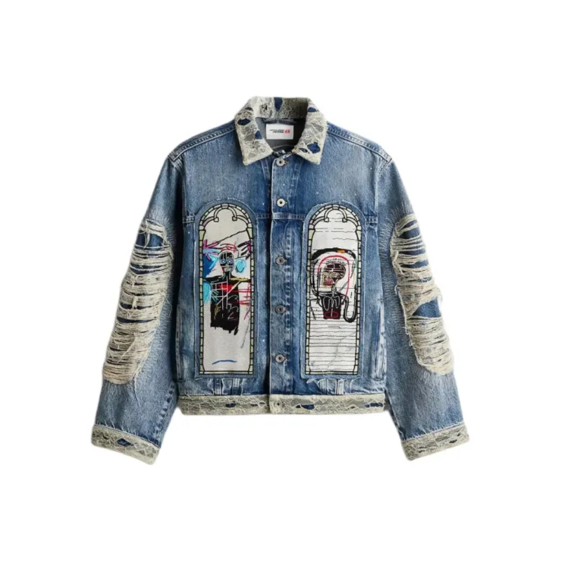H&M Denim Jackets Unisex Blue-0