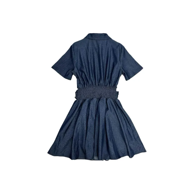 Yvetteclassic Short Sleeved Dress Women's Blue-1