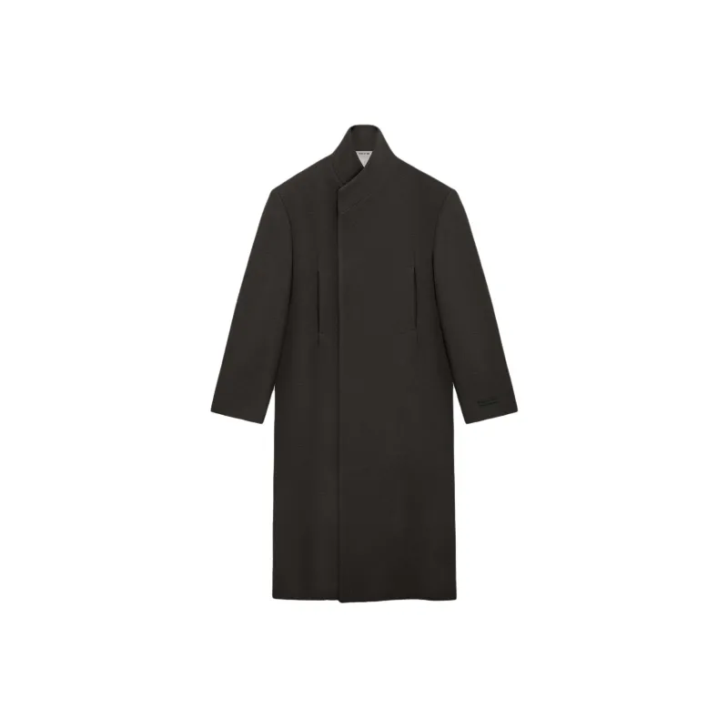 Fear Of God SS24 Season 8 Collection Double Wool Stand Collar Overcoat Coat Unisex Black-0
