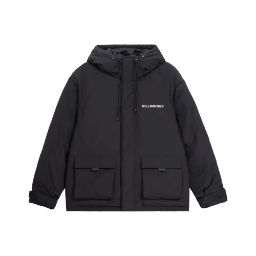 KILLWINNER Letter Stand Collar Loose Fit Thickened Down Jacket Unisex