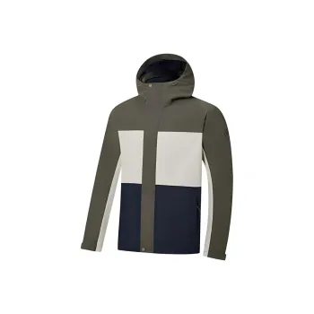 XTEP Windbreaker Jackets Men Subdued Green/Pumice Gray/Dika Blue