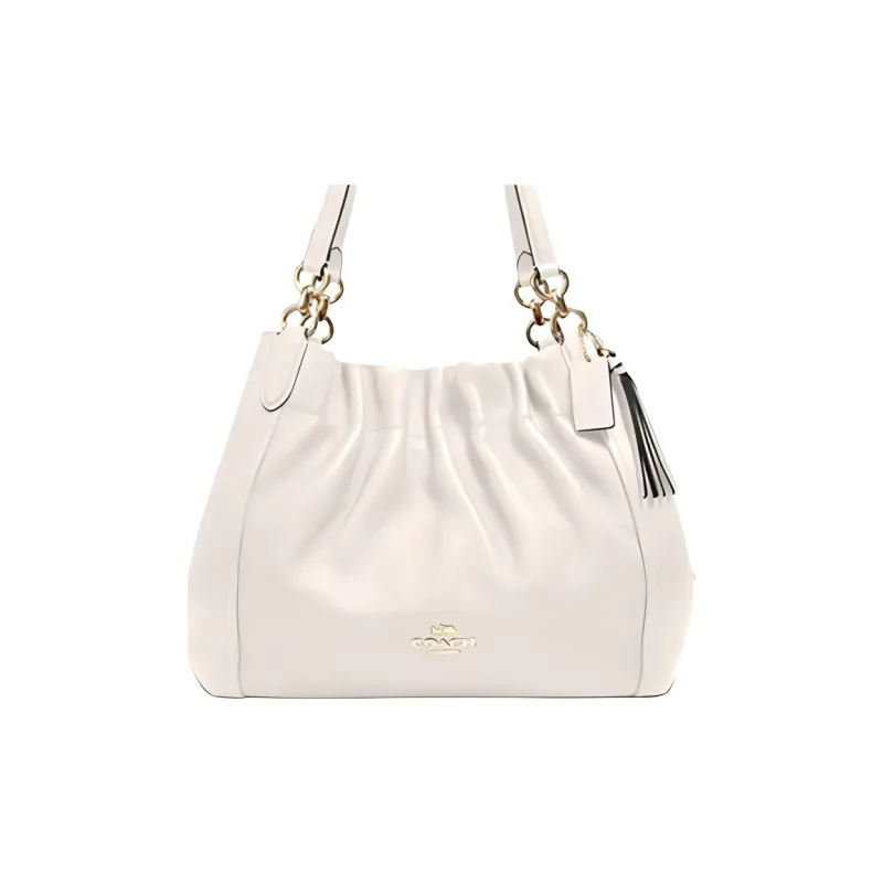 COACH Maya Leather Portable Bucket Shoulder Bag Regular Women's White-3