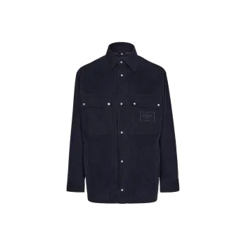 FENDI Collared Button Up Corduroy Blouson